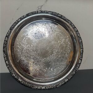 Elegant Silver Decorative Tray